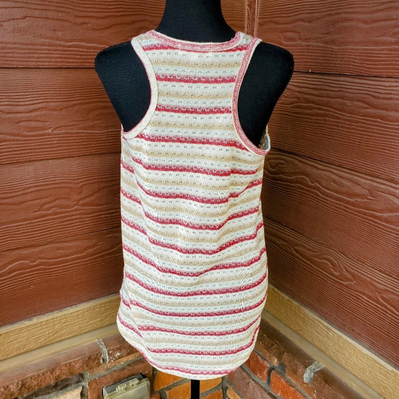 umgee shimmery striped knit tank top women's size large - Picture 9 of 11